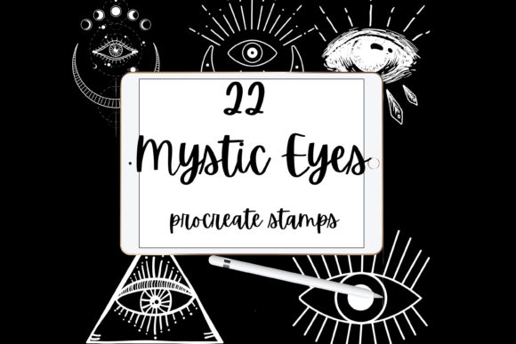 22 Mystic Eyes Procreate Stamps