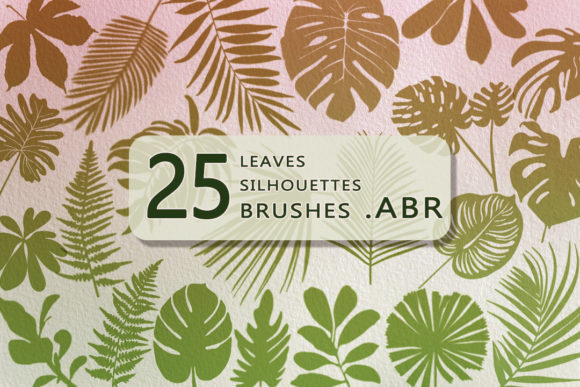 25 Leaves Silhouettes .ABR Brushes: A Guide for Digital Artists