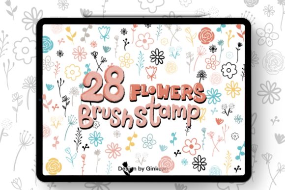 Elevate Designs with Flower Procreate Brush Stamps