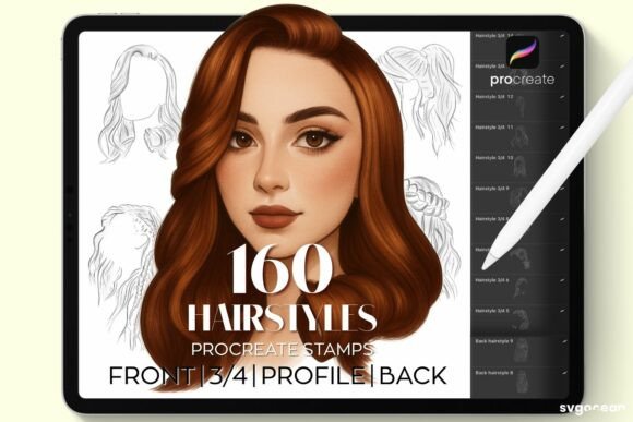 Hairstyles Procreate Stamps