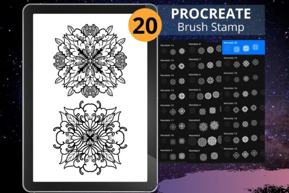Integrating Procreate Brush Stamp - Mandala Brushes into Your Digital Design Workflow