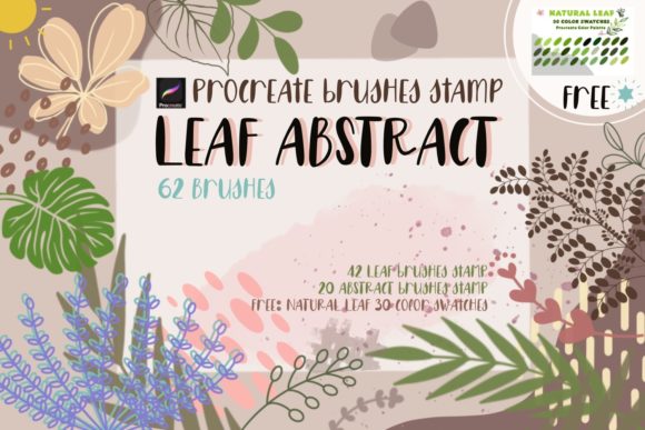 Leaf Abstract Procreate Brushes Stamp: Elevating Digital Design with Natural and Abstract Elements