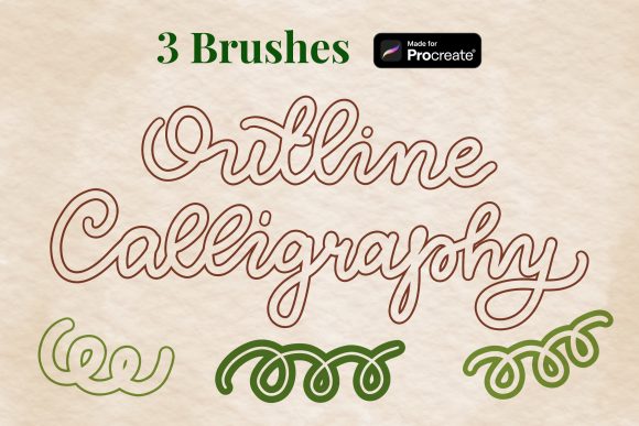 Mastering Digital Lettering with the Outline Calligraphy Procreate Brush Set
