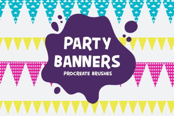 Party Banners Procreate Brushes for Festive Designs