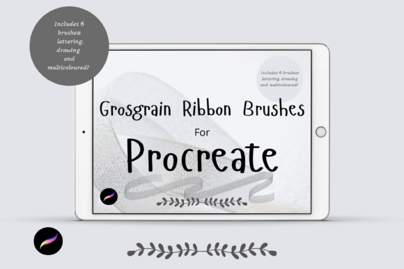 Strategic Visual Branding with Grosgrain Ribbon Procreate Brushes X 6