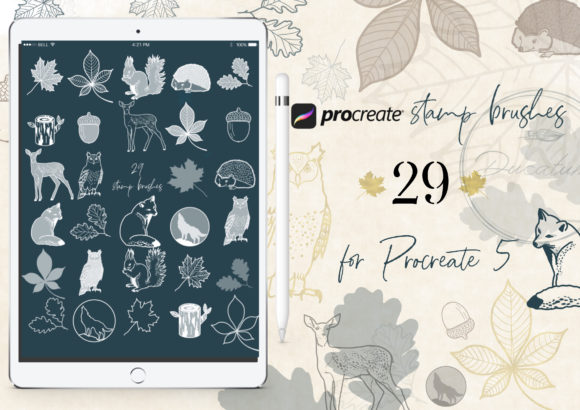 Strategic Visual Communication with Procreate Stamps Brush Forest Animal