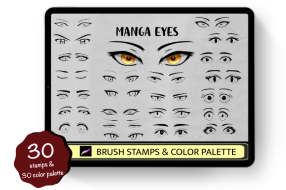 Unlocking Expressive Character Art with Anime Eyes Procreate Brush Stamps